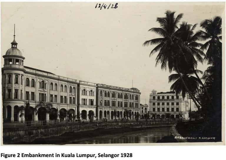 Embankment in Kuala Lumpur, Selangor 1928